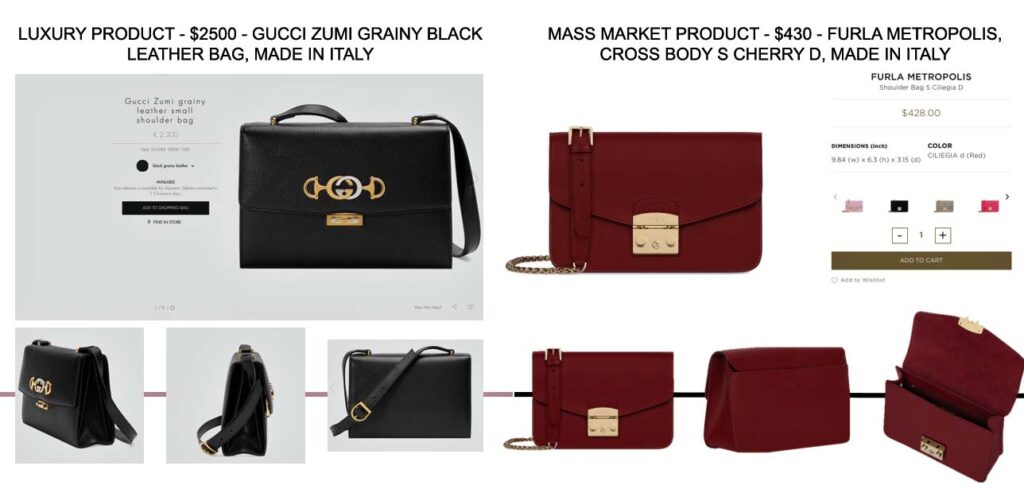 luxury fashion vs mass market